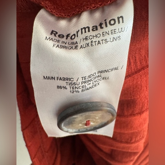 NWT! Reformation Benton Ribbed Button-Front Sweater Mini Dress 🟤 - Picture 10 of 10